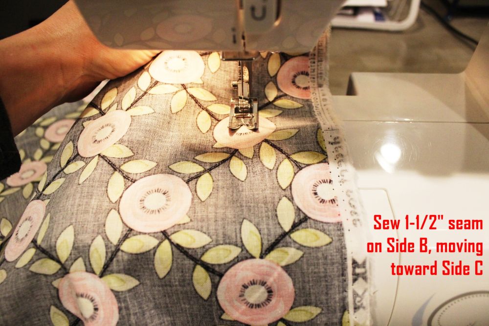 DIY Sew a Pillowcase When you get to the selvedge corner