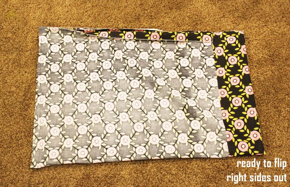 DIY Sew a Pillowcase ready to flip your pillowcase