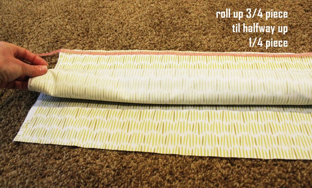 DIY Sew a Pillowcase roll reaches about halfway up