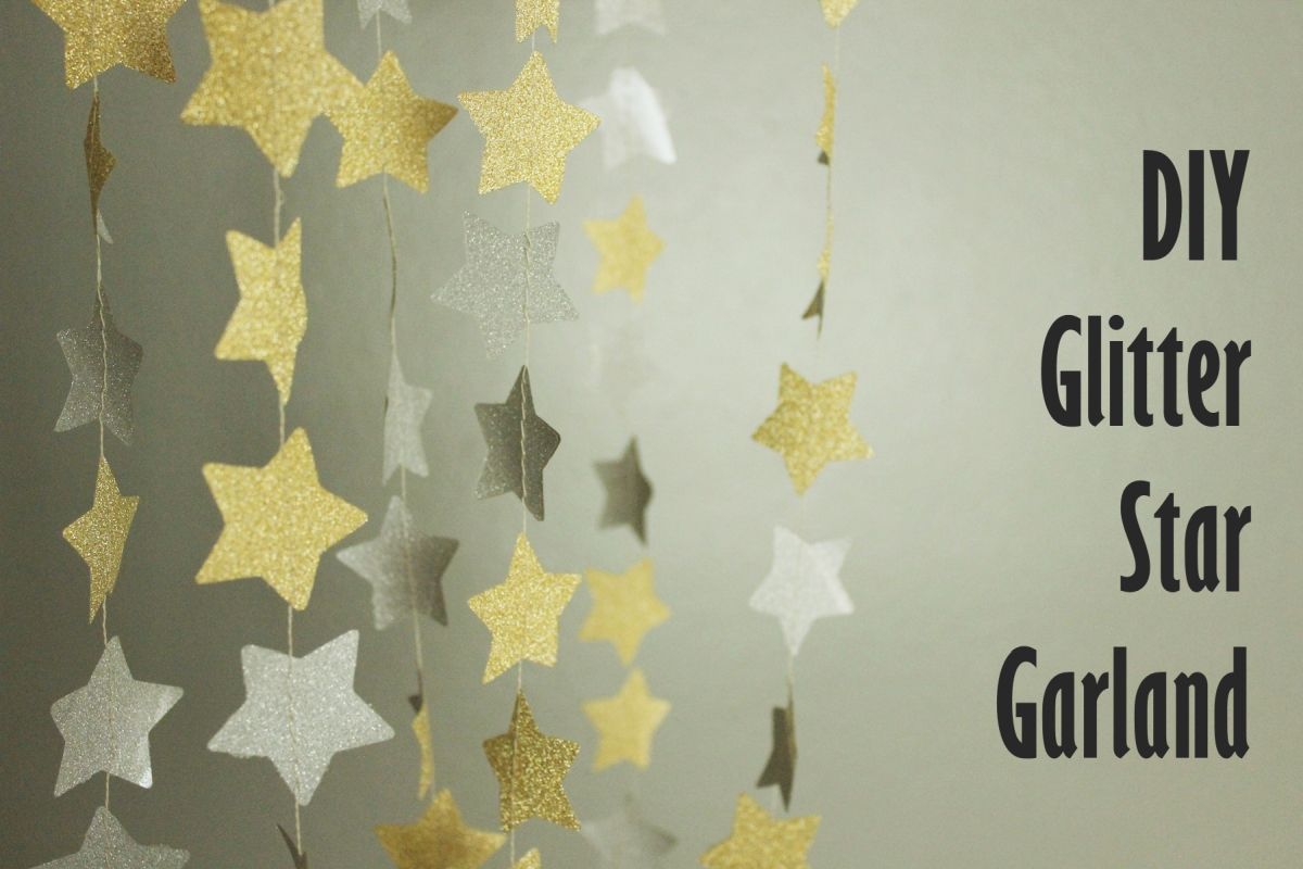 DIY Shimmery Star Garland