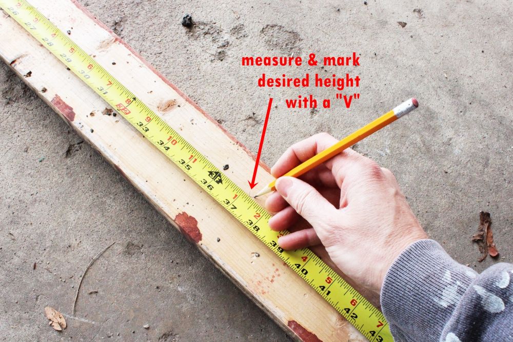 DIY Shoe Storage Begin by measuring and marking