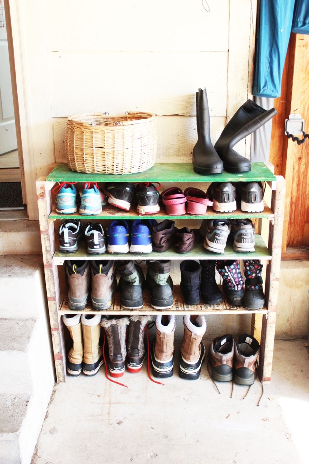 DIY Shoe Storage shelves is a lot of shoe storage