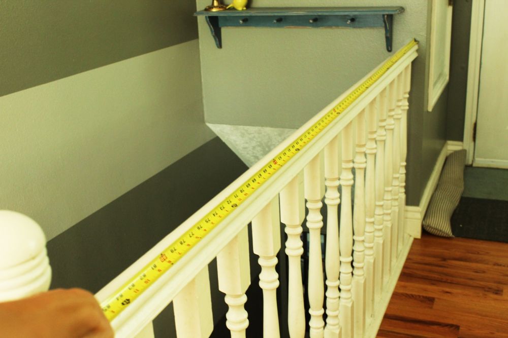 DIY Stair Railing measure the length of your railing