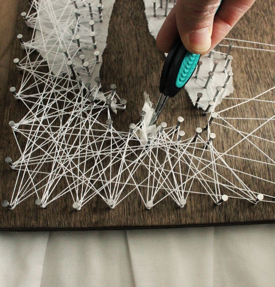 DIY String Art Tree - keep your sketch paper intact