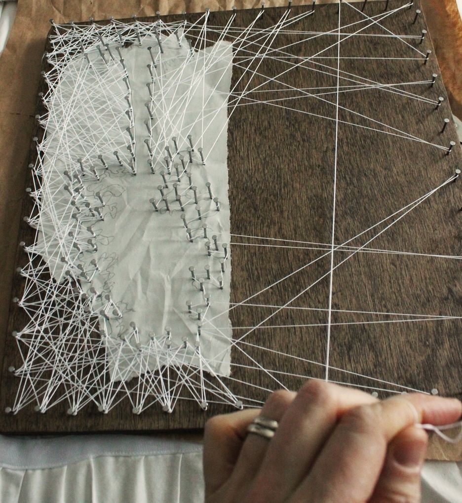 DIY String Art Tree - lengths and angles