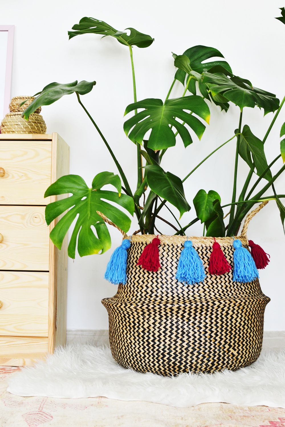 DIY Tassel Seagrass Basket