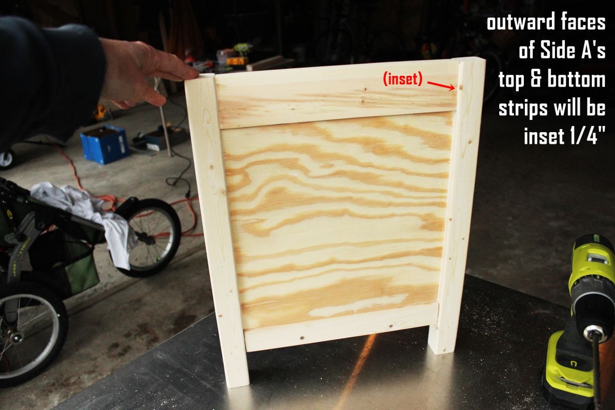 DIY Toy Box By positioning your side panel