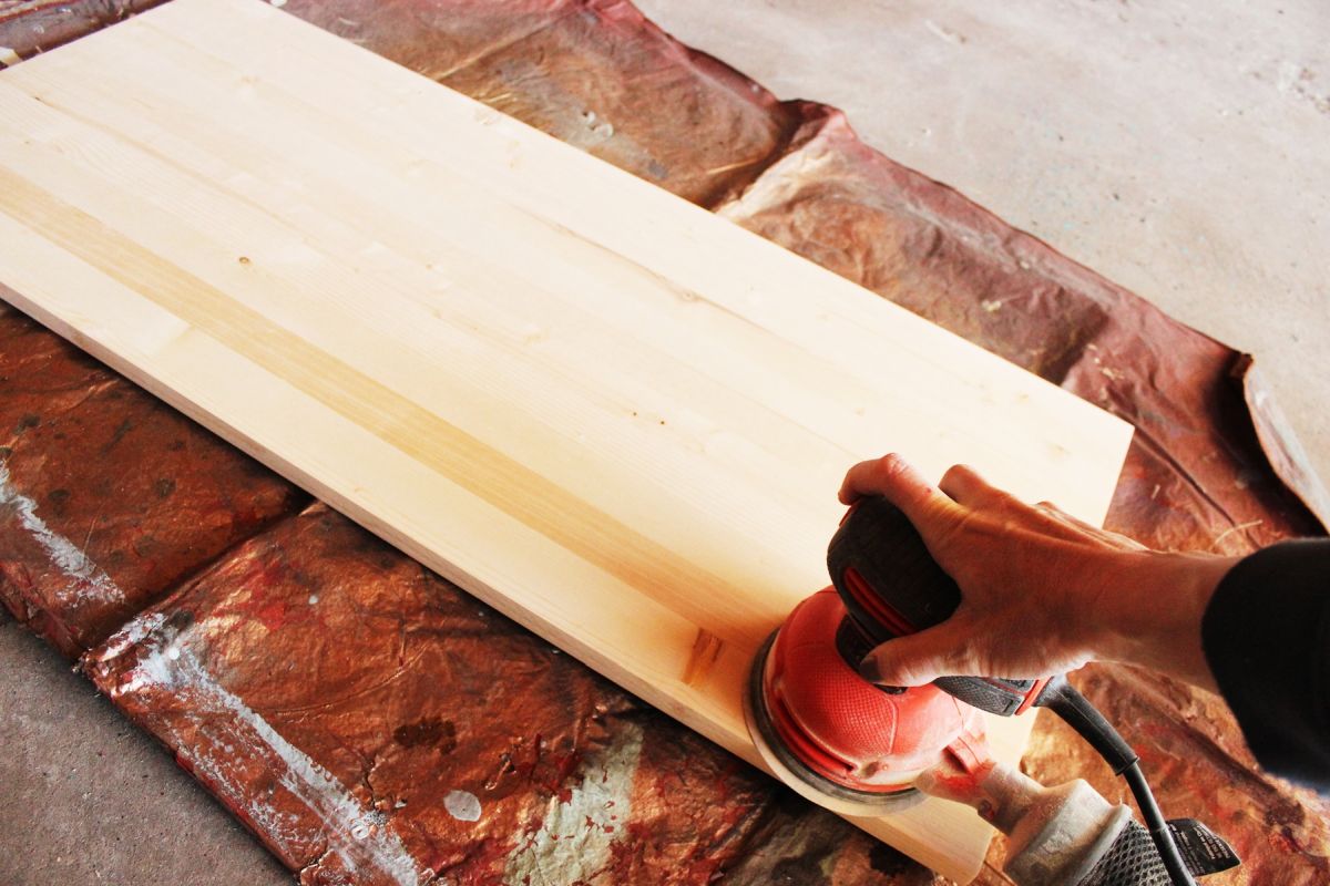 DIY Toy Box Give the lid a light sanding  1