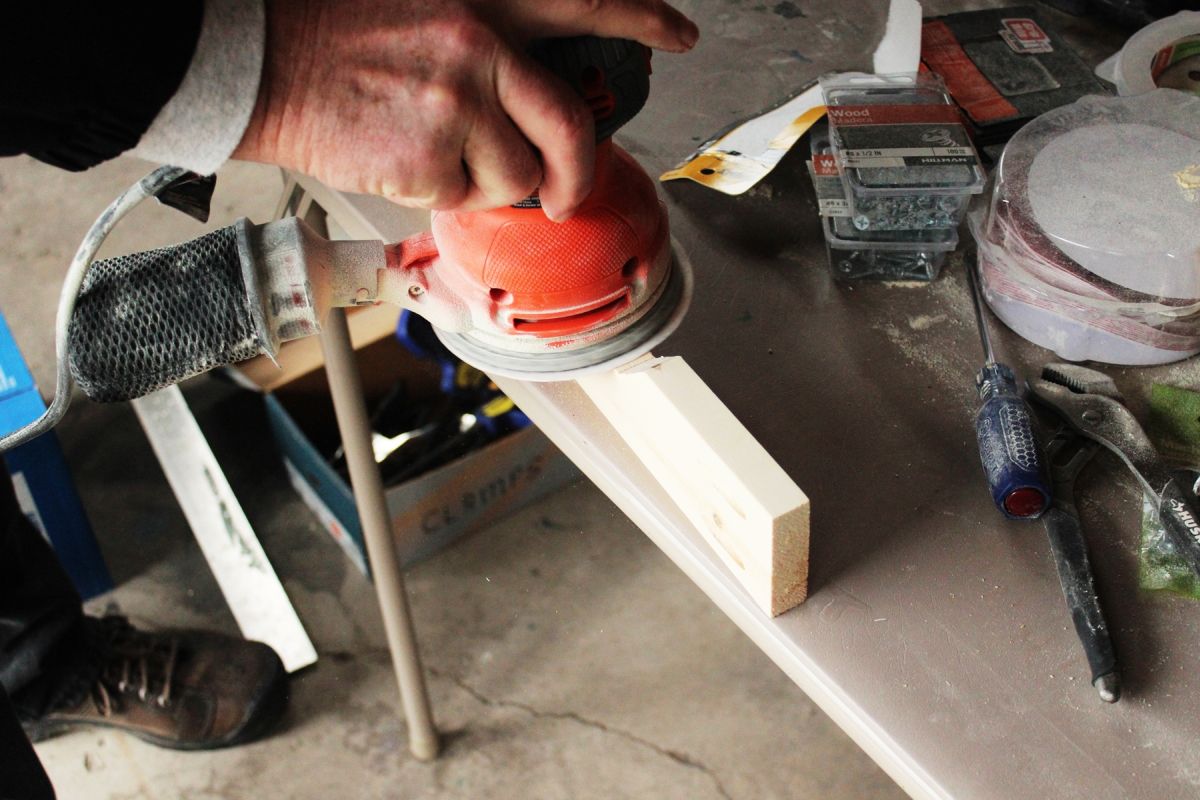 DIY Toy Box Go ahead and sand your fresh cuts 
