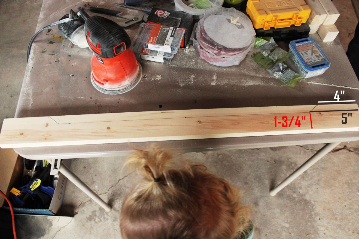 DIY Toy Box Use a straight edge to draw all the lines