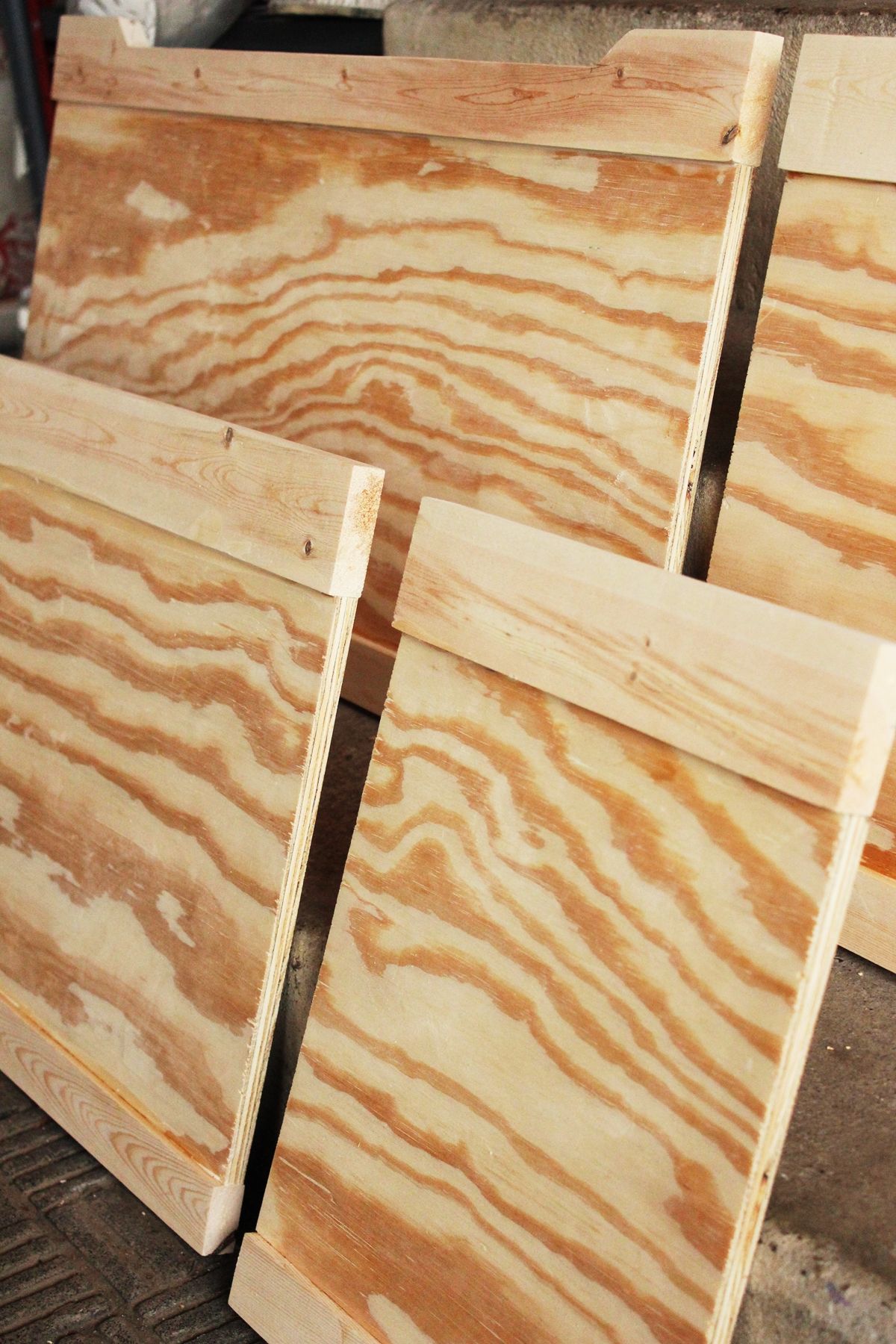 DIY Toy Box glue squeezing out on both the interior and exterior