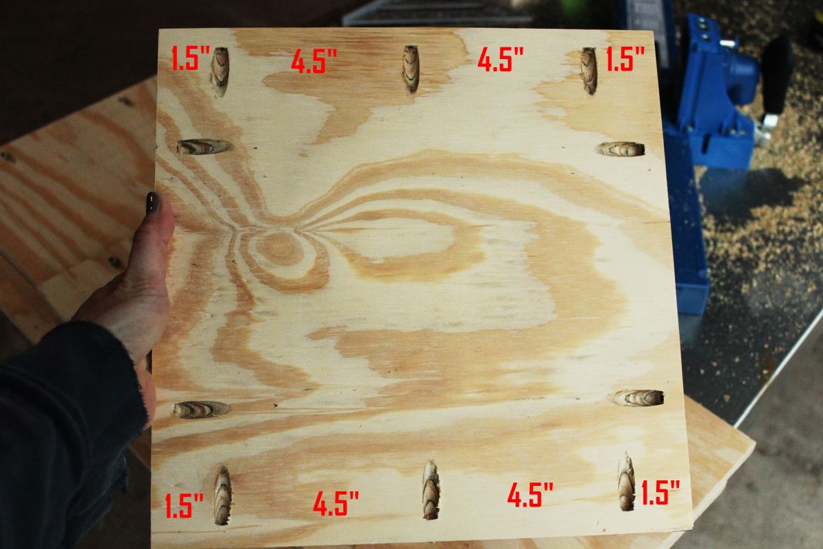 DIY Toy Box measure for two or three pocket holes