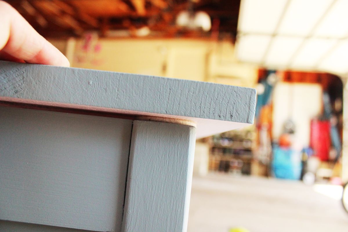 DIY Toy Box place rubber or felt pads