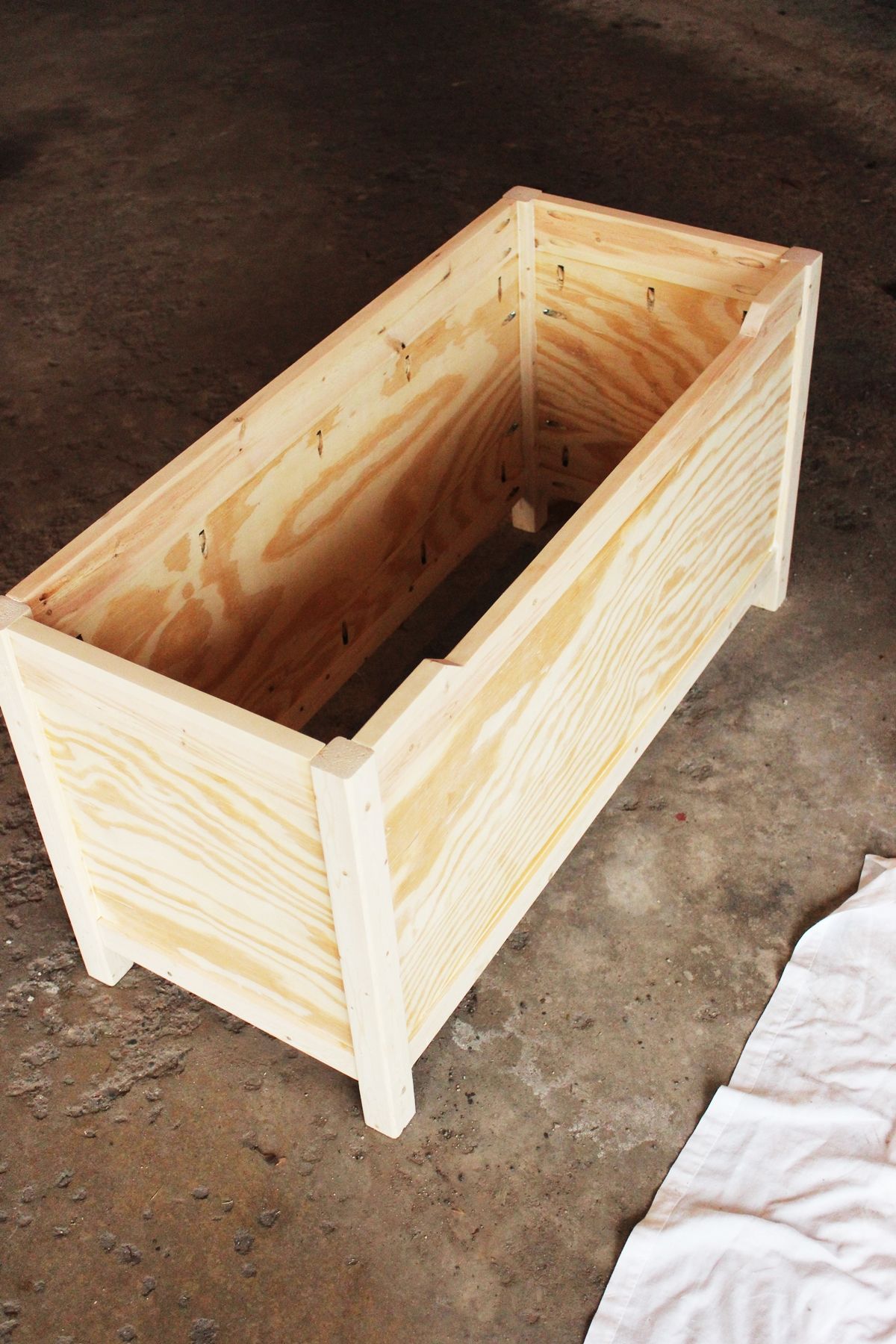 DIY Toy Box unfinished