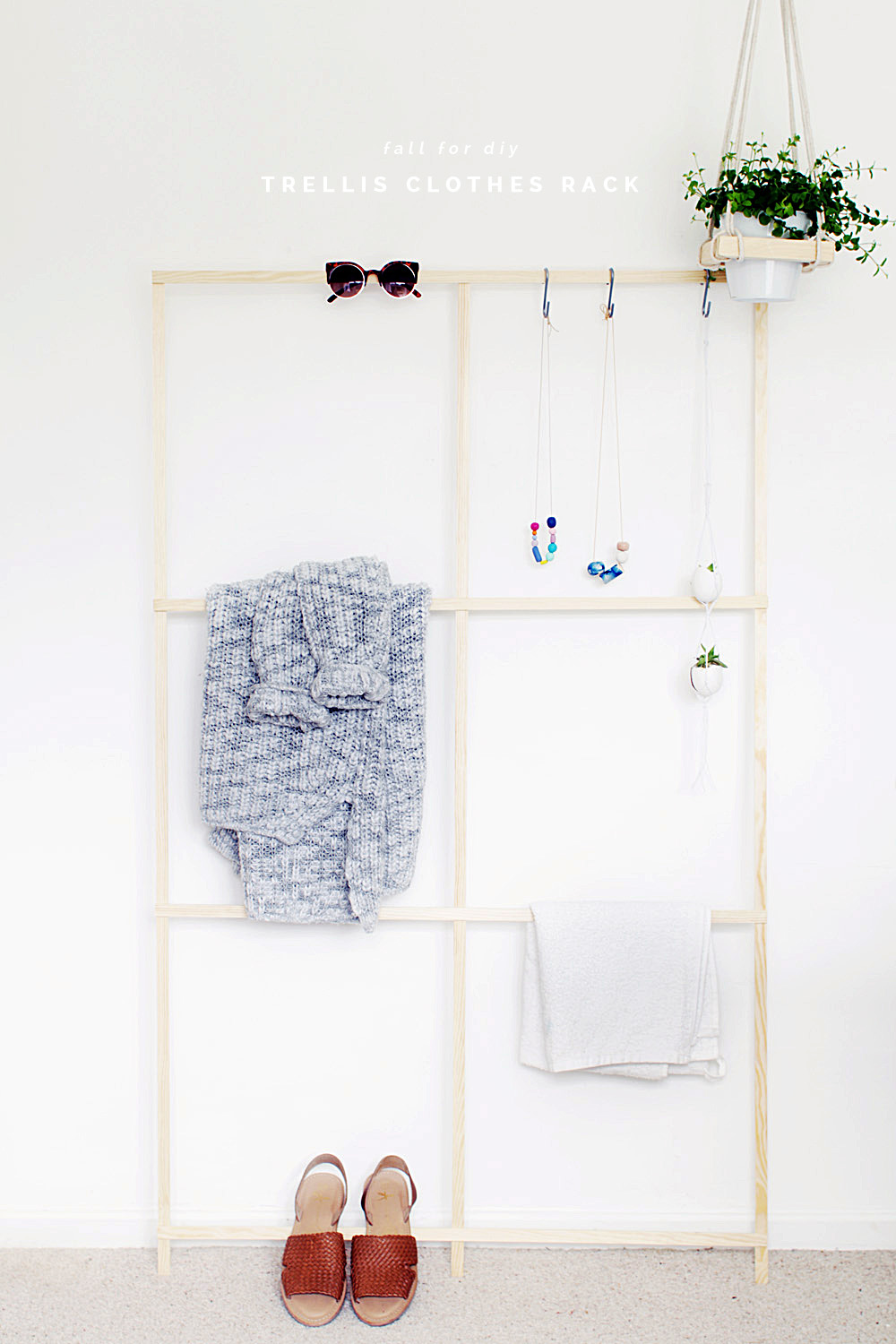 DIY Trellis Clothes Racks