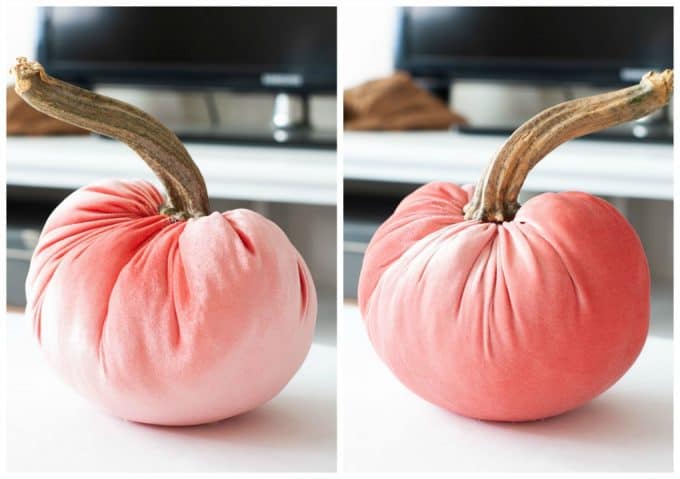 DIY Velvet Pumpkins