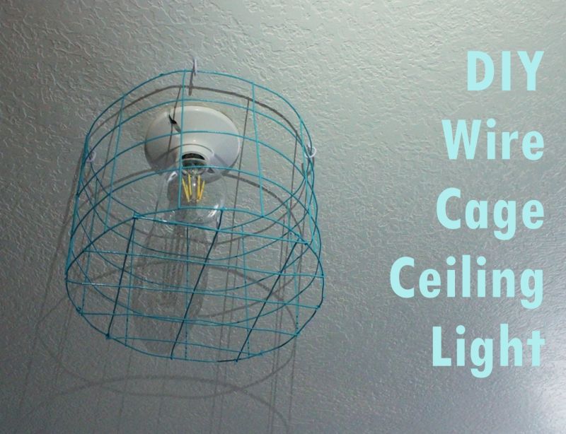 DIY Wire Cage Light Fixture