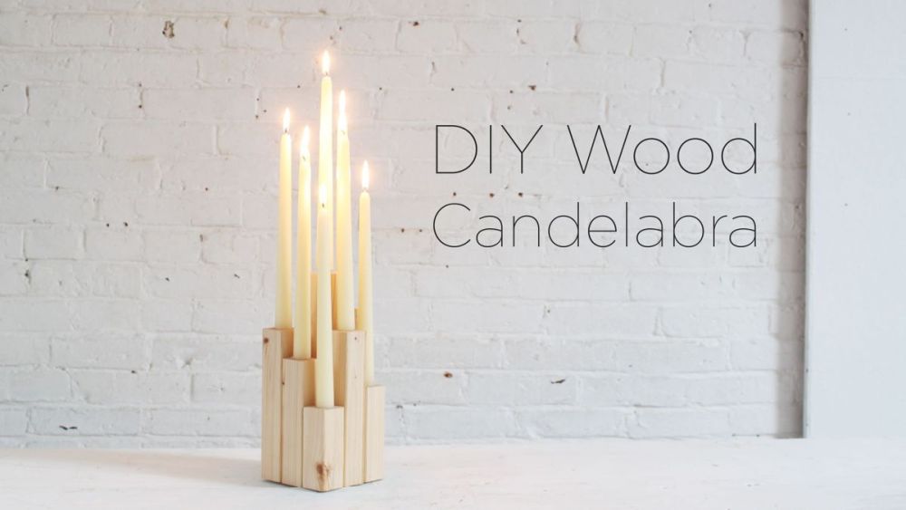 DIY Wood Candelabra