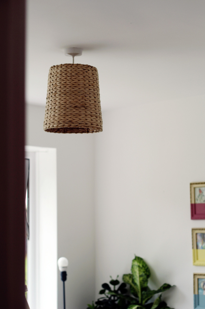 DIY Woven Basket Lampshade