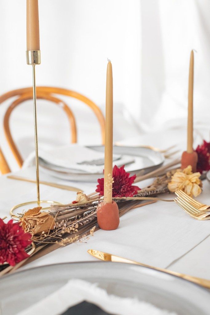 DIY autumn floral tablescape