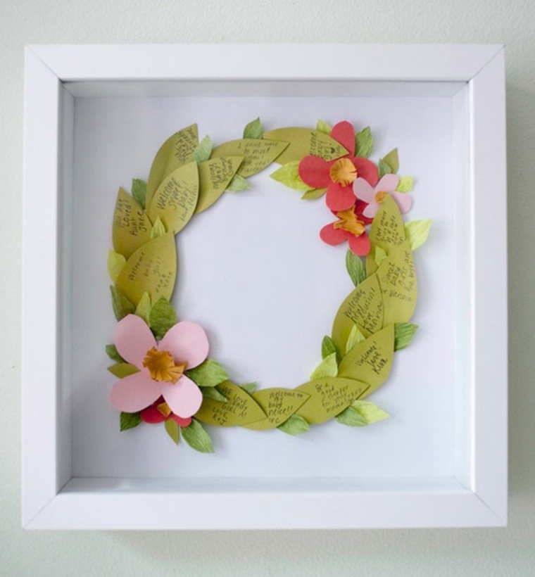DIY baby shower wreath