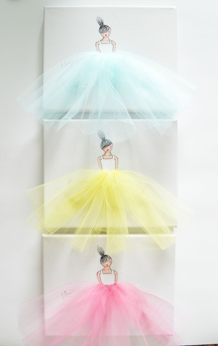 DIY ballerina canvas