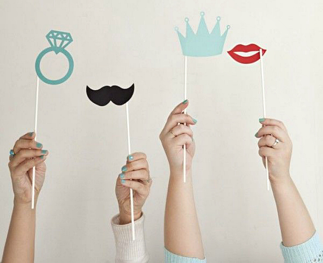 DIY basic photo booth props