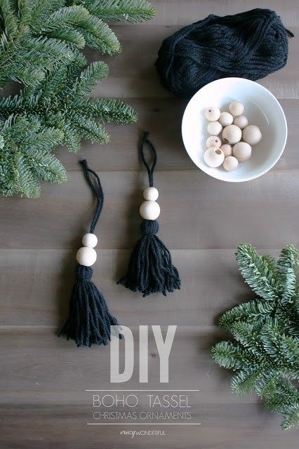 DIY boho christmas ornaments