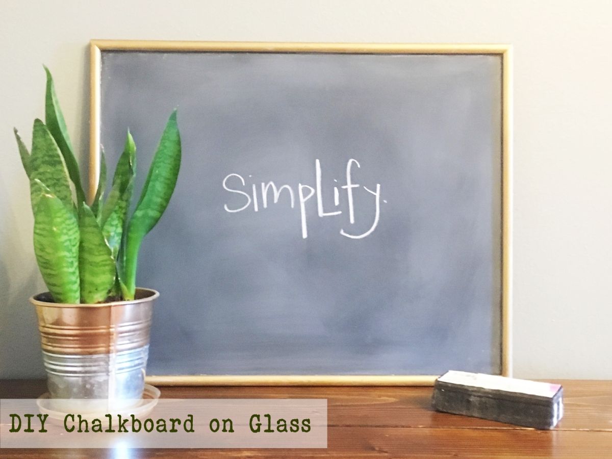 DIY chalkboard framed