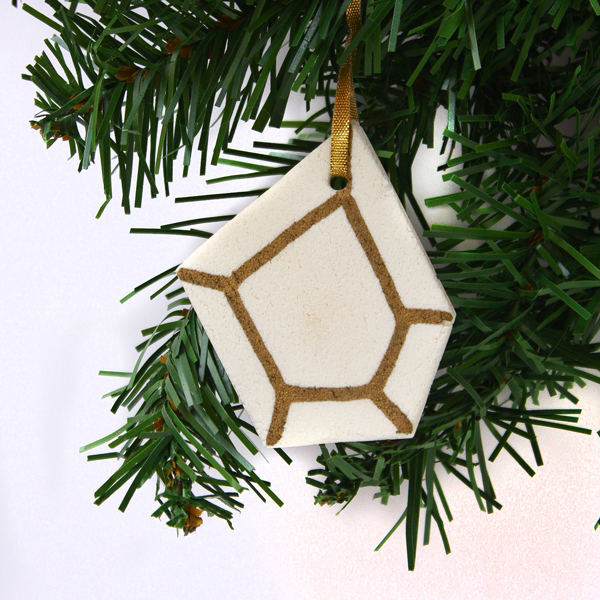 DIY clay geo ornament