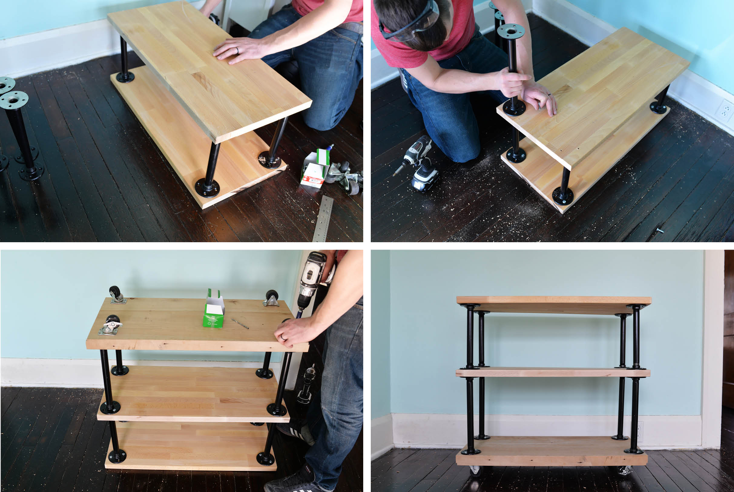 DIY coffee cart tutorial step 2