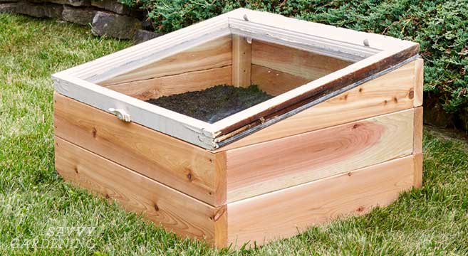 DIY cold frame using an old window