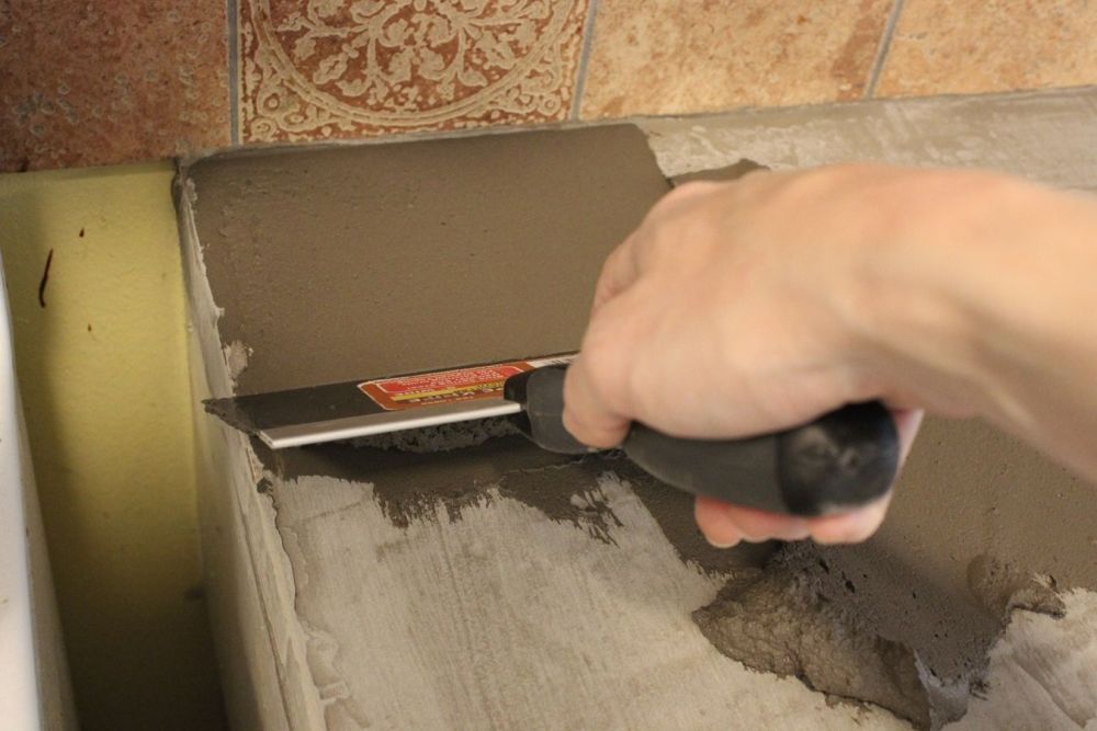 DIY concrete countertop process