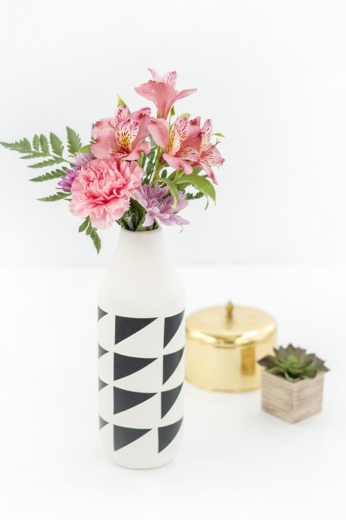 DIY contact paper vase