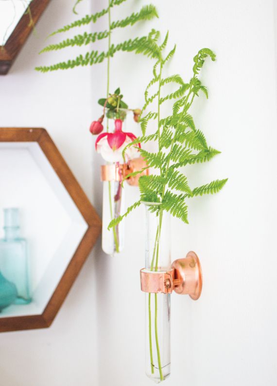 DIY copper glass vases