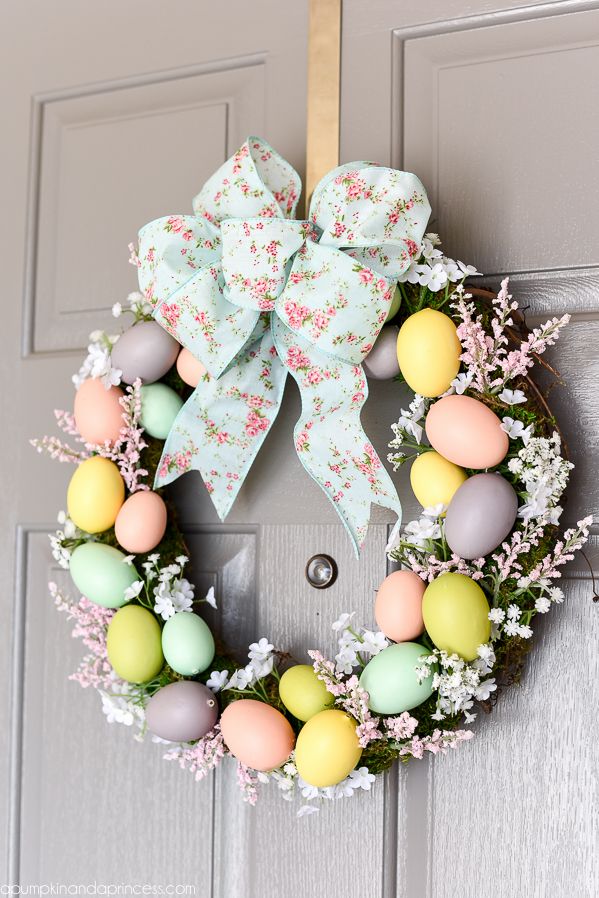 DIY easter egg wreath