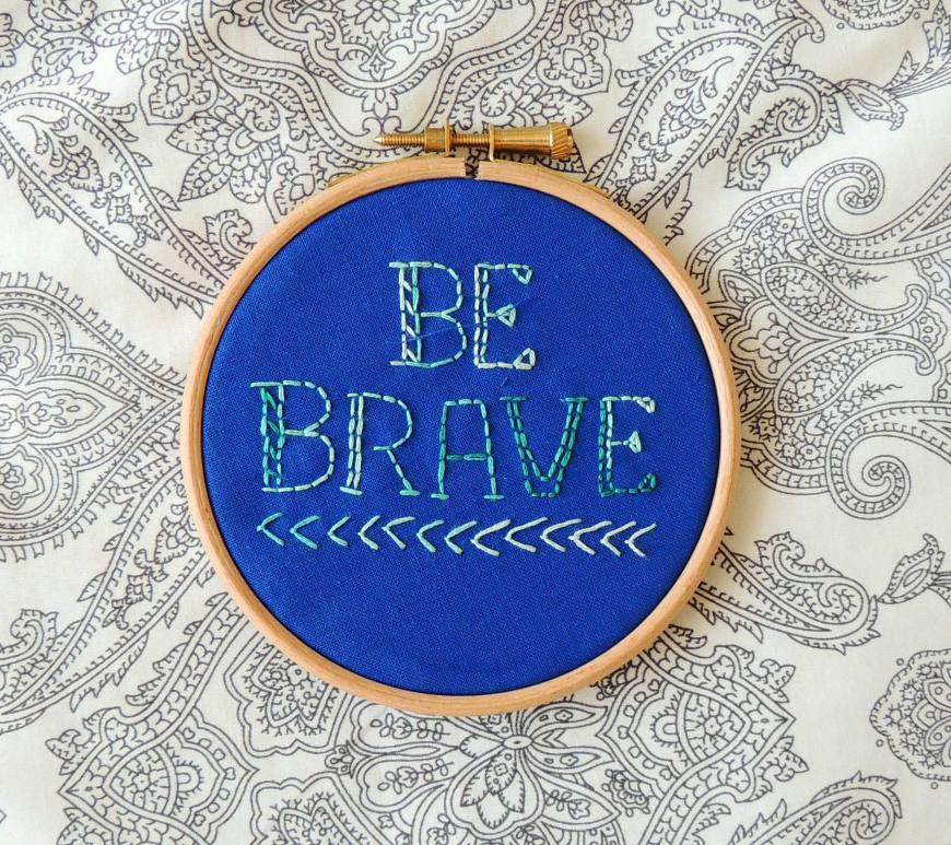 DIY embroidered wall hanging