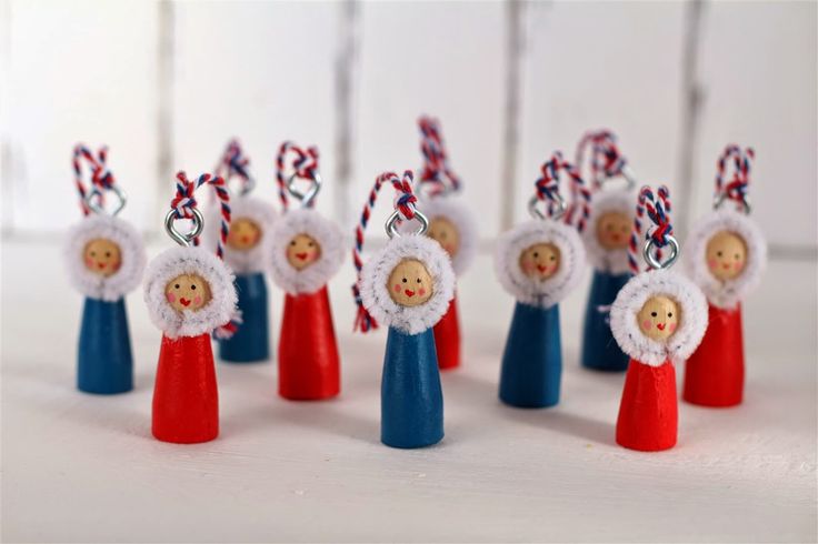 DIY eskimo ornaments
