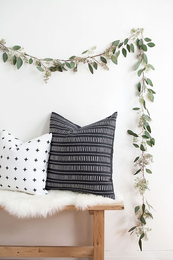 DIY eucalyptus garland