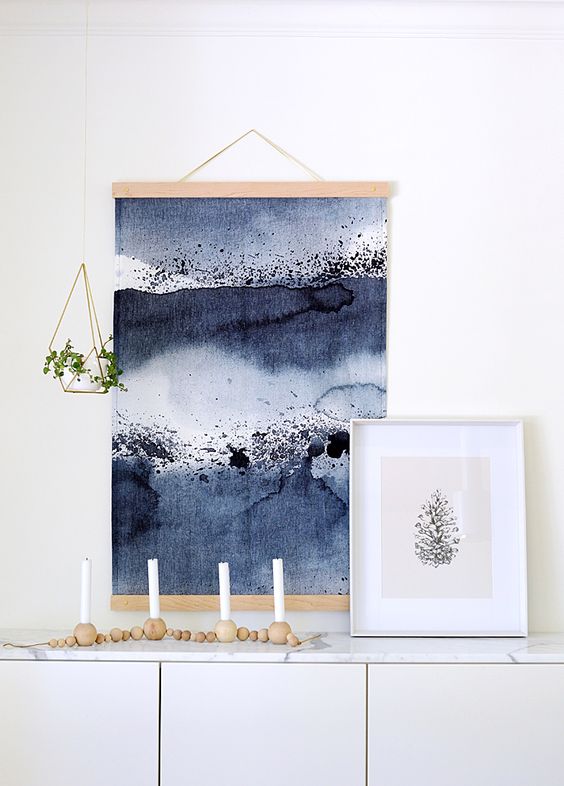 DIY fabric wall hanging