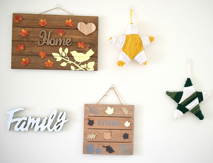 DIY fall wall pallet sign