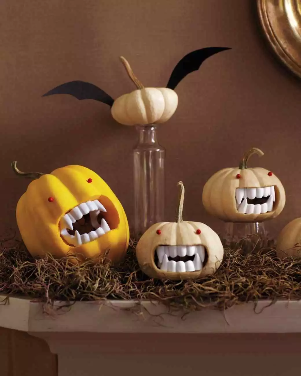 DIY fanged pumpkins