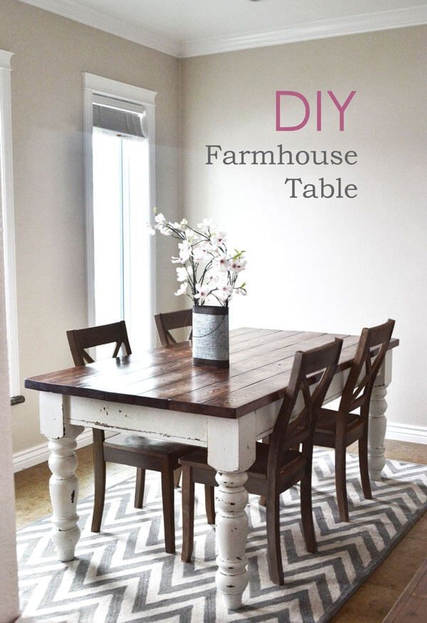 DIY farmhouse white washed