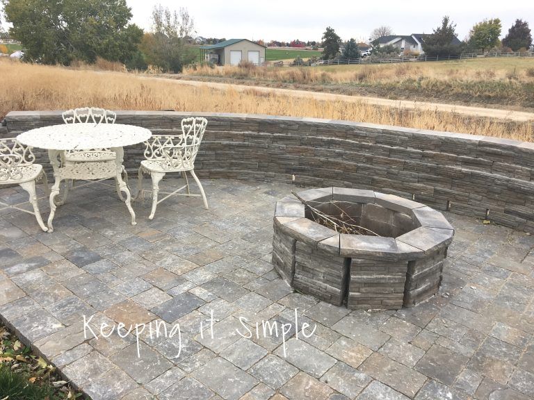 DIY firepit from stone