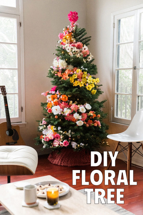DIY floral Christmas Tree Decor