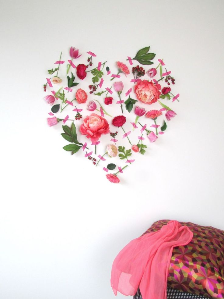 DIY flower heart