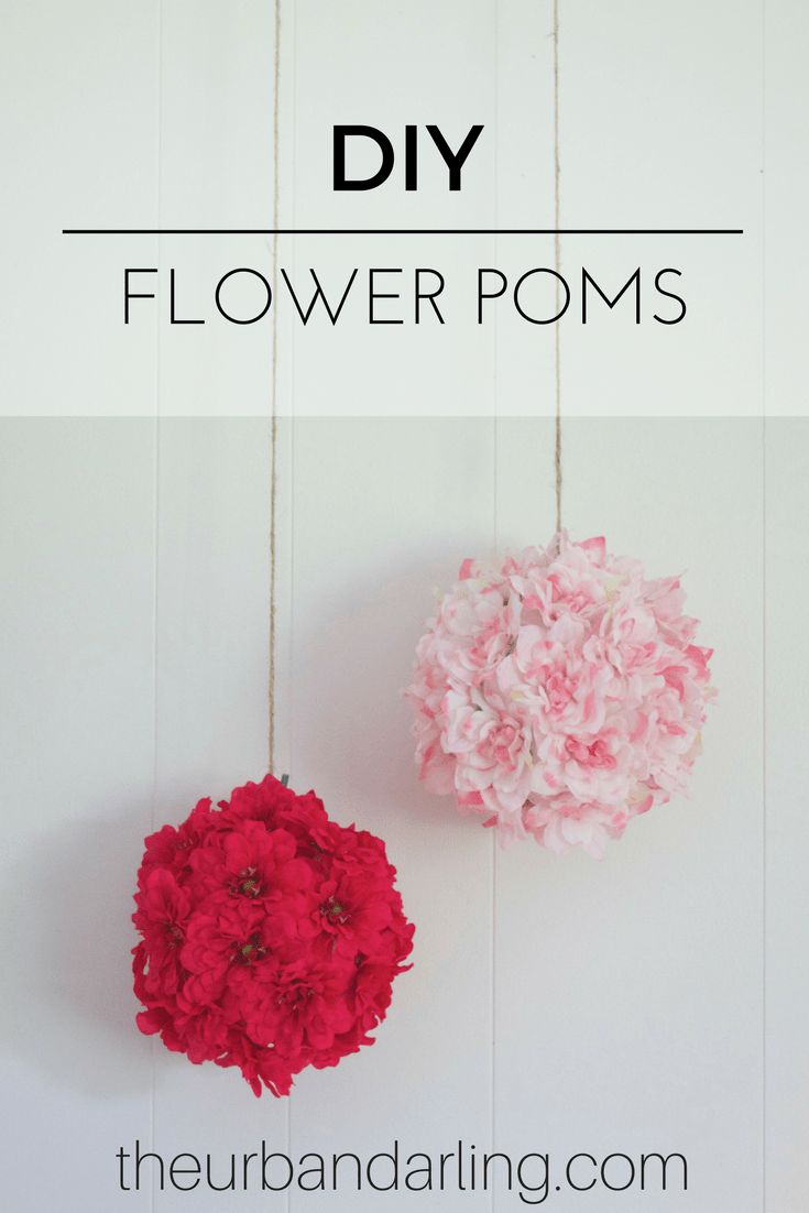 DIY flowers hanging