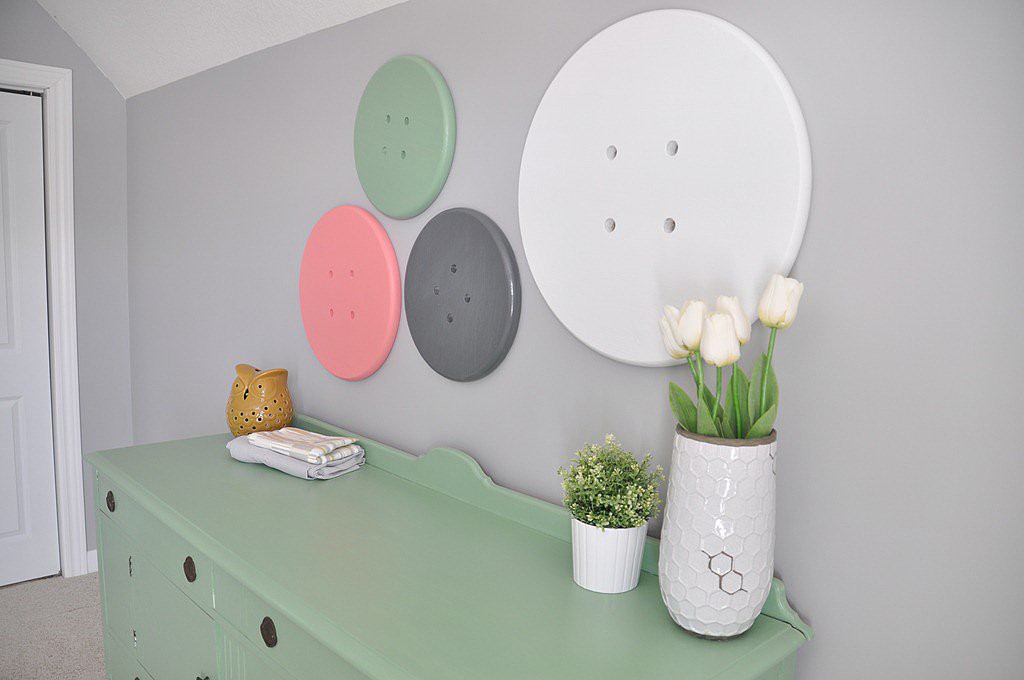 DIY giant button art