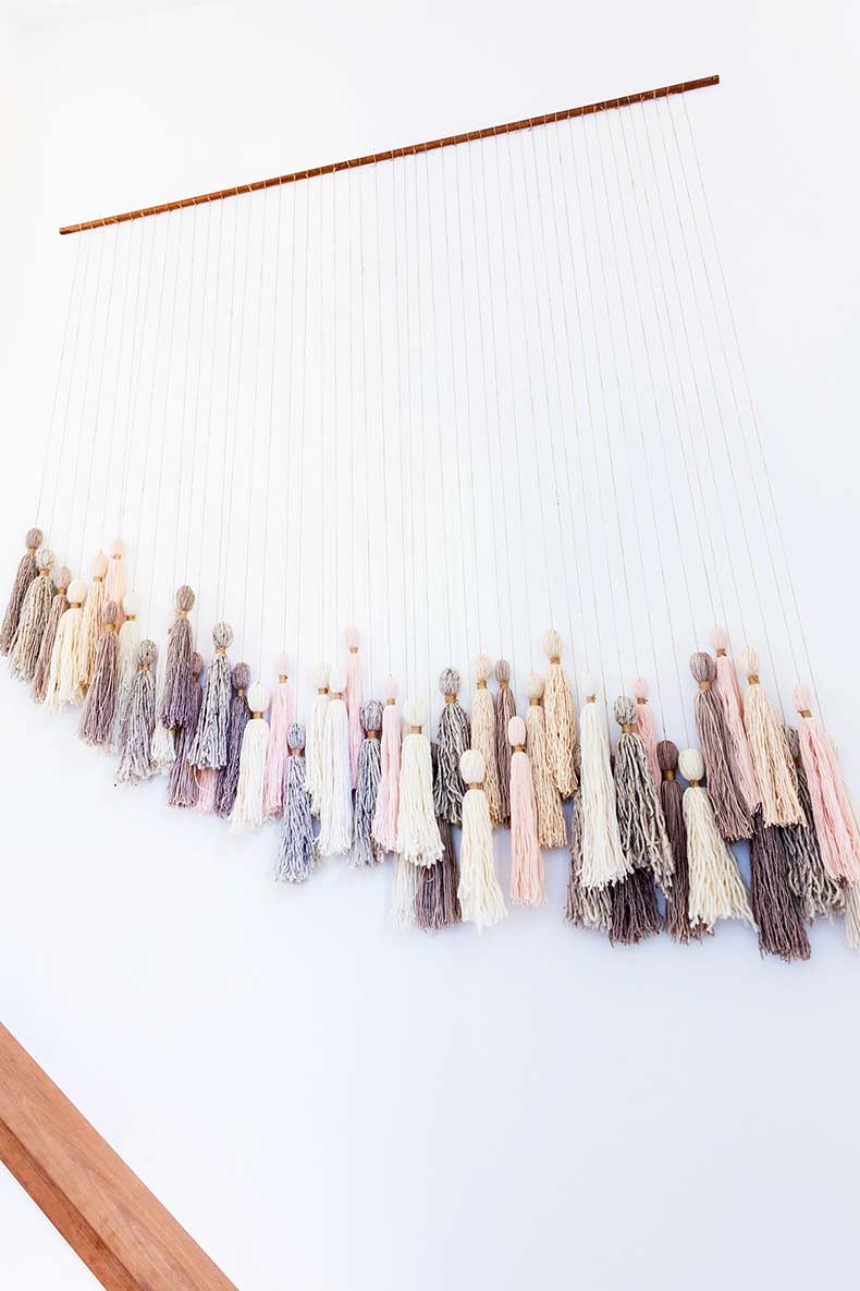 DIY giant tassel hanging