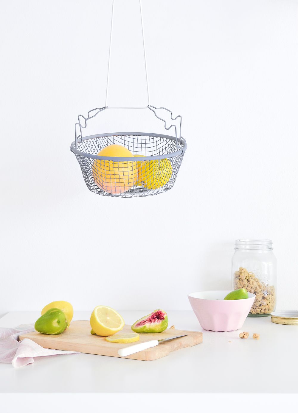 DIY hanging fruit basket